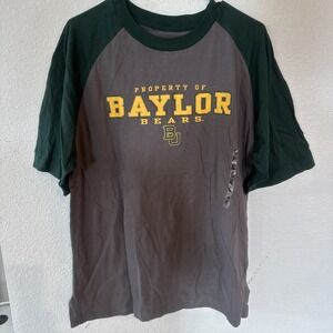Property Of Baylor University BU Bears Mens Green Short Sleeve Logo T-Shirt‎ XL